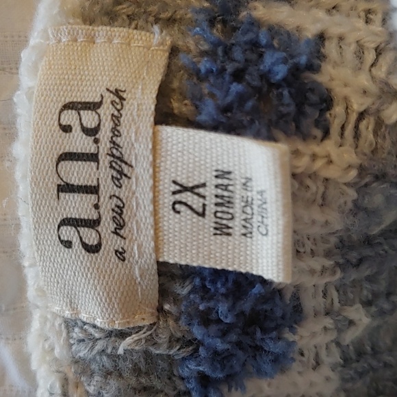 NWT A.N.A MOCK NECK SNOWFLAKE BOXY PULLOVER SIZE 2X - Picture 9 of 11